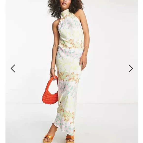 ASOS | Dresses | Asos Design Halter Neck Bias Midi Dress In Floral Print | Poshmark ASOS | Dresses | Asos Design Halter Neck Bias Midi Dress In Floral Print | Poshmark